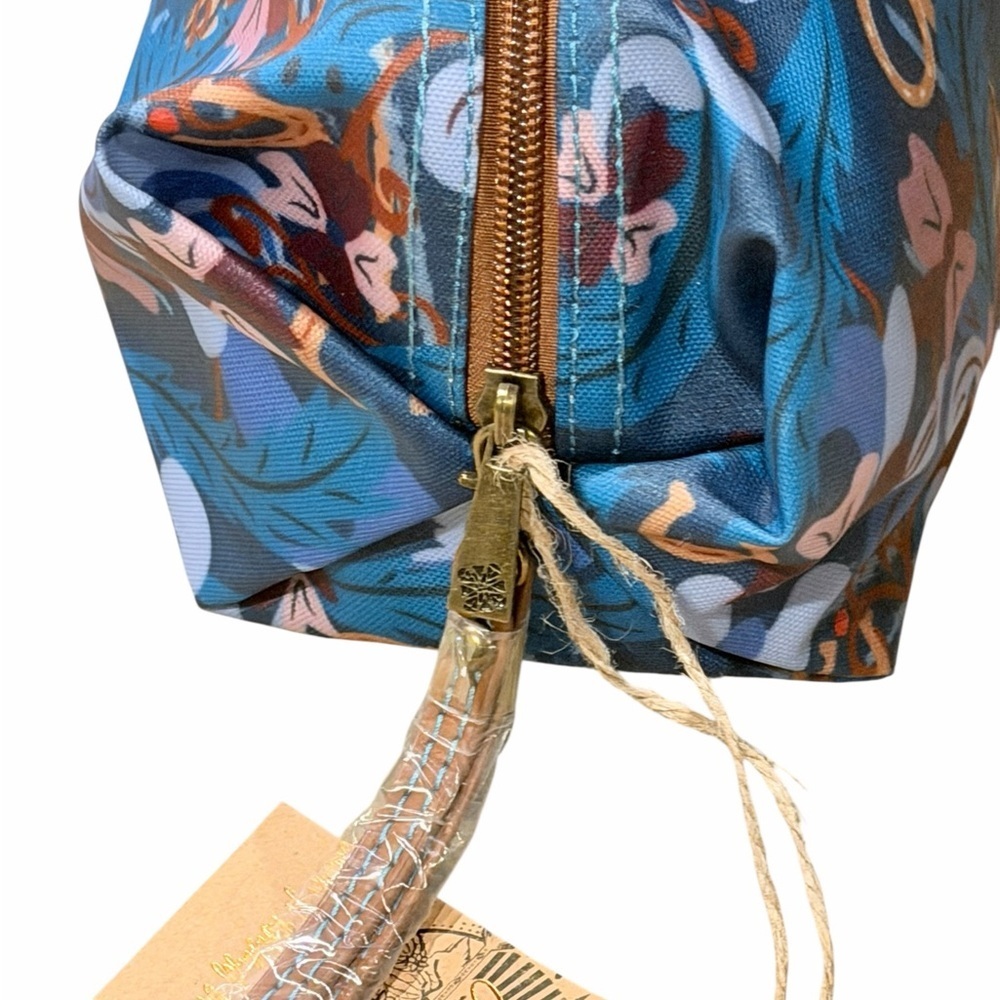 Catchfly Gold Horseshoe Cosmetic Pouch Bag NWT - Picture 6 of 12